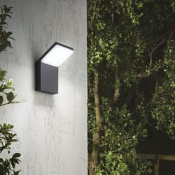 IDEAL LUX Επιτοίχιος Προβολέας STYLE LED 9W 4000K IP54 Καφέ Χρώματος – 322681