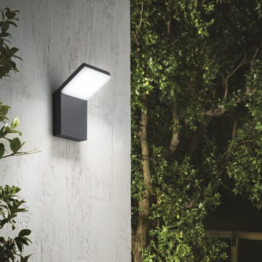 IDEAL LUX Επιτοίχιος Προβολέας STYLE LED 9W 4000K IP54 Καφέ Χρώματος – 322681