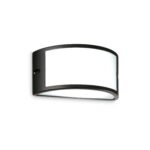IDEAL LUX Επιτοίχιο Φωτιστικό REX-1 1xE27 IP44 Μαύρου Χρώματος – 322728
