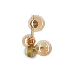 IDEAL LUX Επιτοίχιο Φωτιστικό PERLAGE 3xG9 Χρυσού Χρώματος – 322742