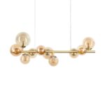 IDEAL LUX Κρεμαστό Φωτιστικό PERLAGE 10xG9 Χρυσού Χρώματος – 322766