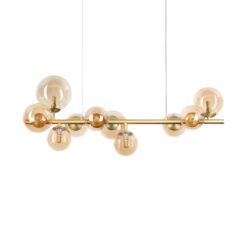 IDEAL LUX Κρεμαστό Φωτιστικό PERLAGE 10xG9 Χρυσού Χρώματος – 322766