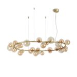 IDEAL LUX Κρεμαστό Φωτιστικό PERLAGE 14xG19 Χρυσού Χρώματος – 322780