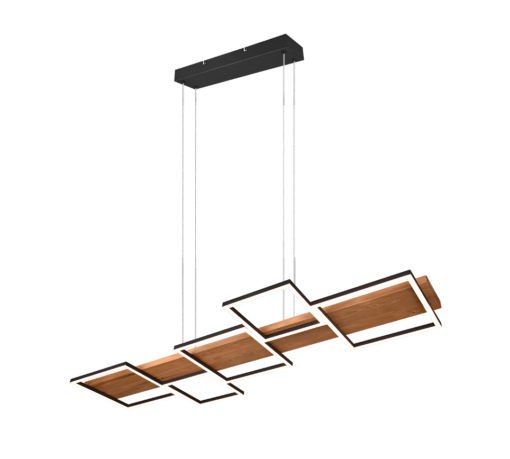 Κρεμαστό Φωτιστικό Trio Lighting HARPER   LED, 42W · 1x 5700lm, 3000K Μαύρο Ματ Μεταλλικό   – 322910532