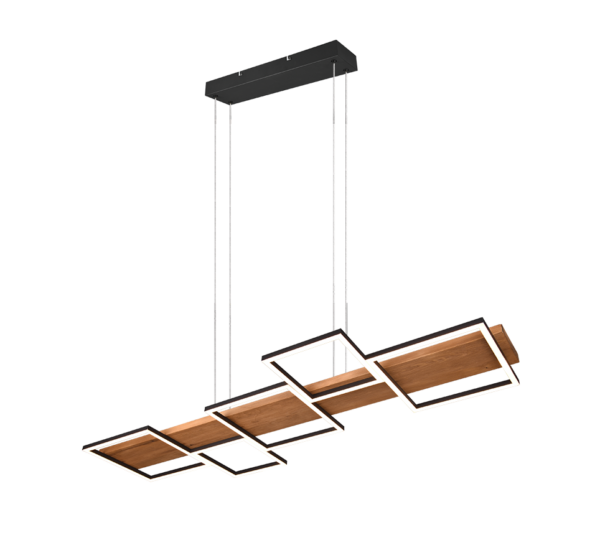 Κρεμαστό Φωτιστικό Trio Lighting HARPER   LED, 42W · 1x 5700lm, 3000K Μαύρο Ματ Μεταλλικό   – 322910532