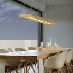 Κρεμαστό Φωτιστικό Trio Lighting LED 27W  Ξύλο Step Dimmable 3000lm 3000K  323710130