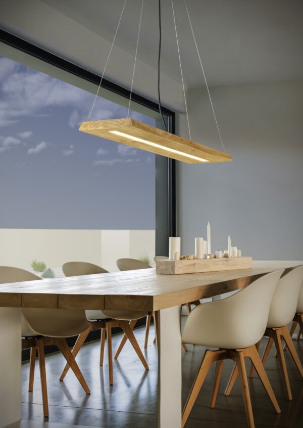 Κρεμαστό Φωτιστικό Trio Lighting LED 27W  Ξύλο Step Dimmable 3000lm 3000K  323710130