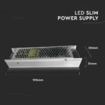 Τροφοδοτικό για LED 120W 12V IP20 Μεταλλικό V-TAC – 3243