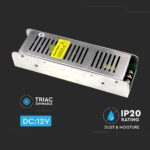 Τροφοδοτικό Μεταλλικό Slim IP20 DC:12V 100W 8.5A Dimmable V-TAC – 3256