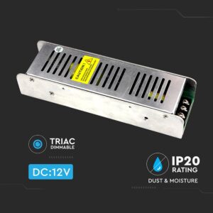Τροφοδοτικό Μεταλλικό Slim IP20 DC:12V 100W 8.5A Dimmable V-TAC – 3256