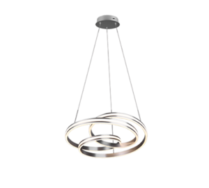 Κρεμαστό Φωτιστικό Trio Lighting  LED 60W Νίκελ Ματ Μεταλλικό Step Dimmable 7200lm  2300+3000+4000K – 326210107