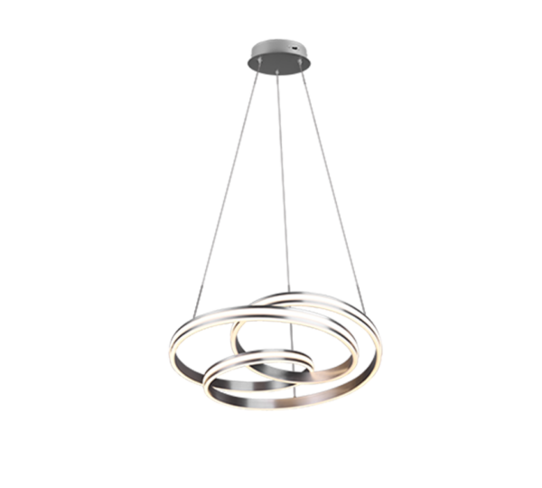 Κρεμαστό Φωτιστικό Trio Lighting  LED 60W Νίκελ Ματ Μεταλλικό Step Dimmable 7200lm  2300+3000+4000K – 326210107