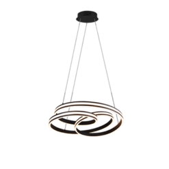 Κρεμαστό Φωτιστικό Trio Lighting LED 60W Μαύρο Ματ Μεταλλικό Step Dimmable 7200lm 2300+3000+4000K – 326210132