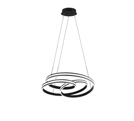 Κρεμαστό Φωτιστικό Trio Lighting  LED 60W Μαύρο Ματ Μεταλλικό Step Dimmable 7200lm  2300+3000+4000K – 326210132