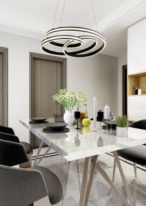 Κρεμαστό Φωτιστικό Trio Lighting  LED 60W Μαύρο Ματ Μεταλλικό Step Dimmable 7200lm  2300+3000+4000K – 326210132