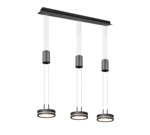 Κρεμαστό Φωτιστικό Trio Lighting  LED 9W Ανθρακί Αλουμίνιο Step Dimmable 1050lm  3000K – 326510342