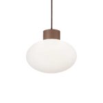 IDEAL LUX Κρεμαστό Φωτιστικό CLIO 1xE27 IP44 Καφέ Χρώματος – 326801