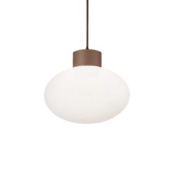 IDEAL LUX Κρεμαστό Φωτιστικό CLIO 1xE27 IP44 Καφέ Χρώματος – 326801