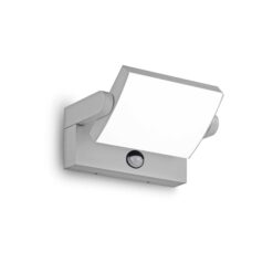 IDEAL LUX Επιτοίχιος Προβολέας SWIPE LED 21W 3000K  IP54 με Αισθητήρα Κίνησης Γκρι Χρώματος – 326870