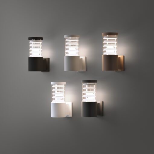 IDEAL LUX Επιτοίχιο Αλουμινίου Φωτιστικό Βεράντας TRONCO 1xE27 IP44 Καφέ Χρώματος – 326962