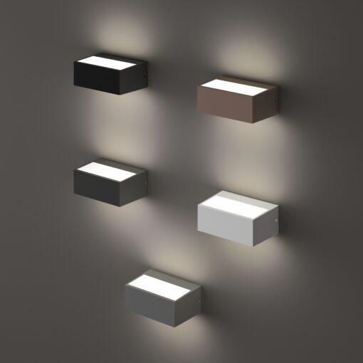 IDEAL LUX Επιτοίχιο Φωτιστικό TWIN 1xG9 IP44 Γκρι Χρώματος – 326979