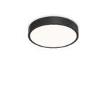 IDEAL LUX Φωτιστικό Οροφής RAY PL LED 26W 3000K-4000K IP44 Mαύρου Χρώματος – 327600