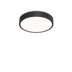 IDEAL LUX Φωτιστικό Οροφής RAY PL LED 26W 3000K-4000K IP44 Mαύρου Χρώματος – 327600