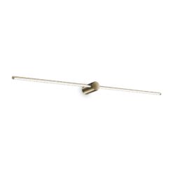 IDEAL LUX Επιτοίχιο Φωτιστικό FILO LED 16W 3000K IP44 Χρυσού Χρώματος – 327785
