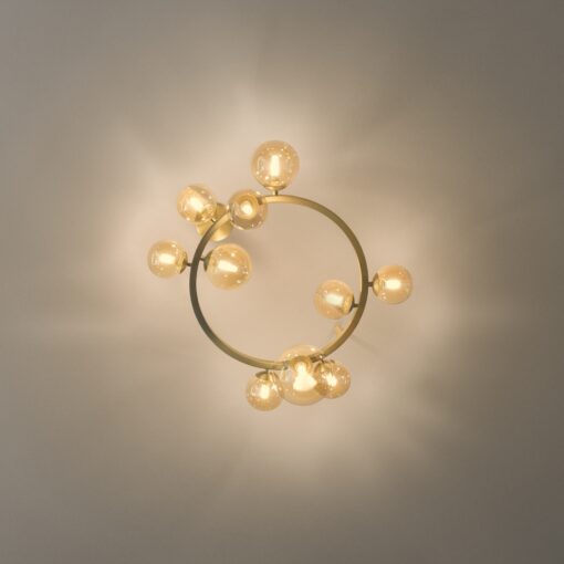 IDEAL LUX Φωτιστικό Οροφής PERLAGE 10xG9 Χρυσού Χρώματος – 327808