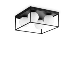 IDEAL LUX Φωτιστικό Οροφής LINGOTTO Μαύρου Χρώματος – 327860