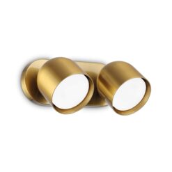 IDEAL LUX Επιτοίχιο Φωτιστικό DODO 2xGX53 Χρυσού Χρώματος – 327921