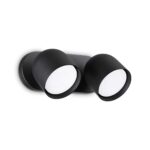 IDEAL LUX Επιτοίχιο Φωτιστικό DODO 2xGX53 Μαύρου Χρώματος – 327938