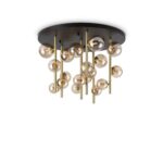 IDEAL LUX Φωτιστικό Οροφής PERLAGE 18xG9 Χρυσού Χρώματος – 328379