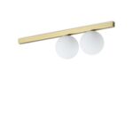 IDEAL LUX Φωτιστικό Οροφής BINOMIO 2XG9 Χρυσού Χρώματος – 328447