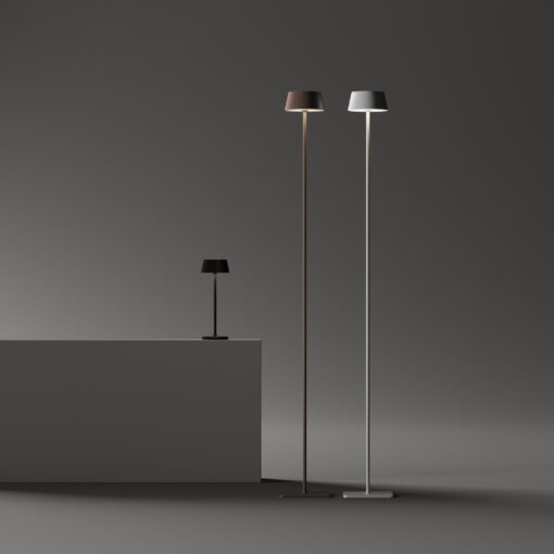 IDEAL LUX Φωτιστικό Δαπέδου PURE LED 1.5W 3000K IP54 Μαύρου Χρώματος – 328515