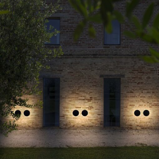 IDEAL LUX Επιτοίχιο Φωτιστικό PUNTO LED 16W 3000K IP54 Μαύρου Χρώματος – 328577