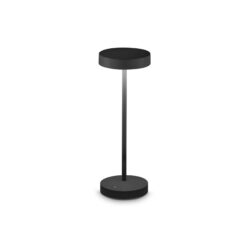 IDEAL LUX Φορητό Επιτραπέζιο Φωτιστικό LED 2W 3000K IP54 Μαύρου Χρώματος Επαναφορτιζόμενο – 328614
