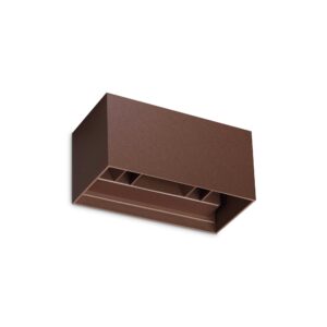 IDEAL LUX Επιτοίχιο Φωτιστικό Βεράντας ATOM LED 25W 3000K IP54 Καφέ Χρώματος – 328669