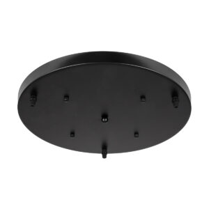 GloboStar® DIY 77541 Επιτοίχια Στρογγυλή Ροζέτα – Βάση για 3 Κρεμαστά Φωτιστικά – Φ40 x Υ3cm – Μαύρο – Μεταλλικό – 5 Χρόνια Εγγύηση