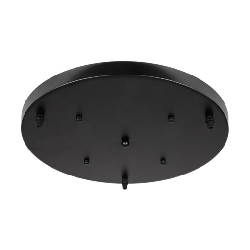 GloboStar® DIY 77541 Επιτοίχια Στρογγυλή Ροζέτα – Βάση για 3 Κρεμαστά Φωτιστικά – Φ40 x Υ3cm – Μαύρο – Μεταλλικό – 5 Χρόνια Εγγύηση