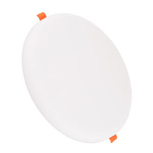 GloboStar® 60192 Χωνευτό LED Panel FrameLess Φ22cm 33W 3492lm 180° AC 220-240V IP20 με Σύστημα Ρυθμιζόμενης Τρύπας Κοπής από 3.5εκ έως 20.5εκ – Φ22.2 x Υ2cm Φυσικό Λευκό 4500K – 3 Years Warranty