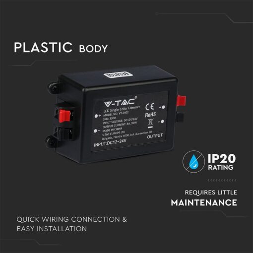 LED Dimmer για LED ταινία Με Χειριστήριο 96W/192W V-TAC – 3300
