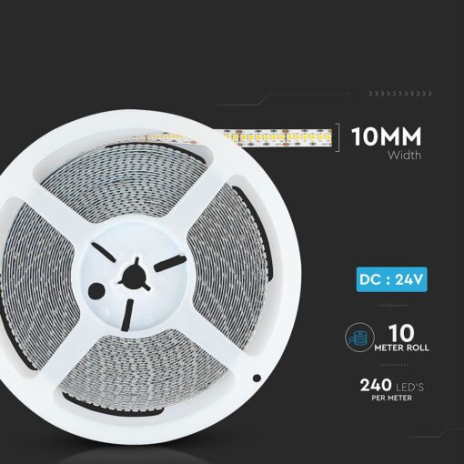 LED Ταινία 18W V-TAC PRO Samsung Chip Dimmable 24V 1500lm/m CRI >95 Θερμό Λευκό 3000Κ 10 Μέτρα – 331
