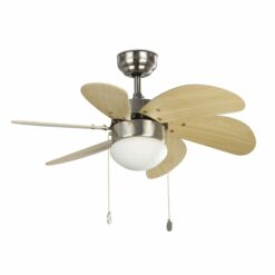PALAO Ø82CM MATT NICKEL 6 BLADES 1 X E14 40W      FARO – 33183