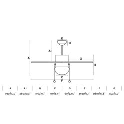 Faro Barcelona Palao Ανεμιστήρας Οροφής Γκρι  1 X E14 – 33186