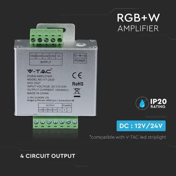 RGB+W Amplifier V-TAC – 3327