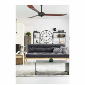 Faro Barcelona Aoba Ανεμιστήρας Οροφής με Τηλεχειριστήριο Μαύρο Καφέ – 33349