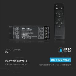 LED Dimmer για LED ταινία Με Χειριστήριο 144W/288W V-TAC – 3337