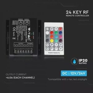 LED Controller με Τηλεχειριστήριο RF για Ταινίες RGBW 288W/576W V-TAC – 3338