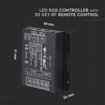 LED Controller με Τηλεχειριστήριο RF για Ταινίες RGB 288W/576W V-TAC – 3339